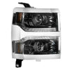 Image of Morimoto XB LED Headlight Assemblies For 14-15 Chevy Silverado Chrome Trim Only