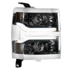 Image of Morimoto XB LED Headlight Assemblies For 14-15 Chevy Silverado Chrome Trim Only