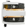 Image of Morimoto XB LED Headlight Assemblies For 15-19 Silverado 2500/3500 Chrome Trim