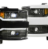 Image of Morimoto XB LED Headlight Assemblies For 15-19 Silverado 2500/3500 Chrome Trim