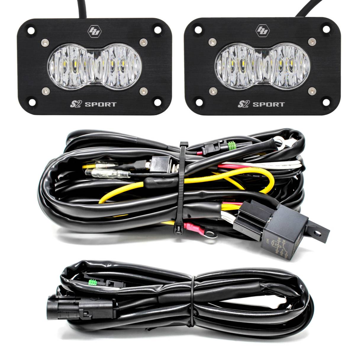 Image of Baja Designs LED Work Light Clear Lens Wide Cornering Pattern Flush Mount Kit S2