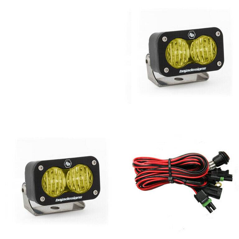 Image of Baja Designs 547815 LED Work Light Amber Lens Wide Cornering Pattern Pair S2