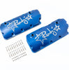 Image of Rudy's Blue Billet Aluminum Valve Cover Set For 08-10 6.4L Powerstroke