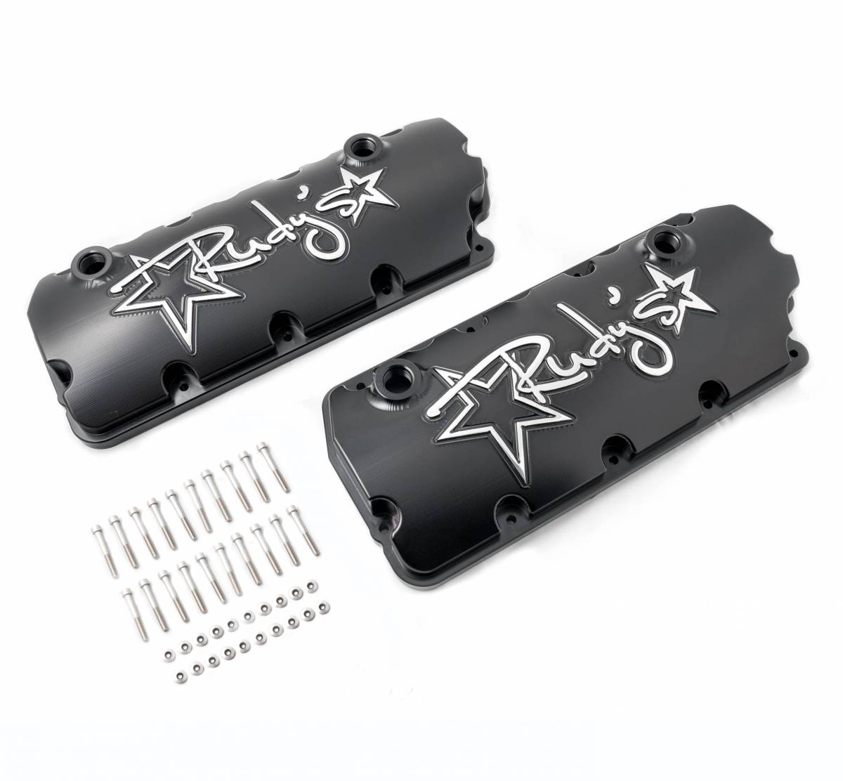 Rudy's Black Billet Aluminum Valve Cover Set For 08-10 6.4L Powerstrok ...