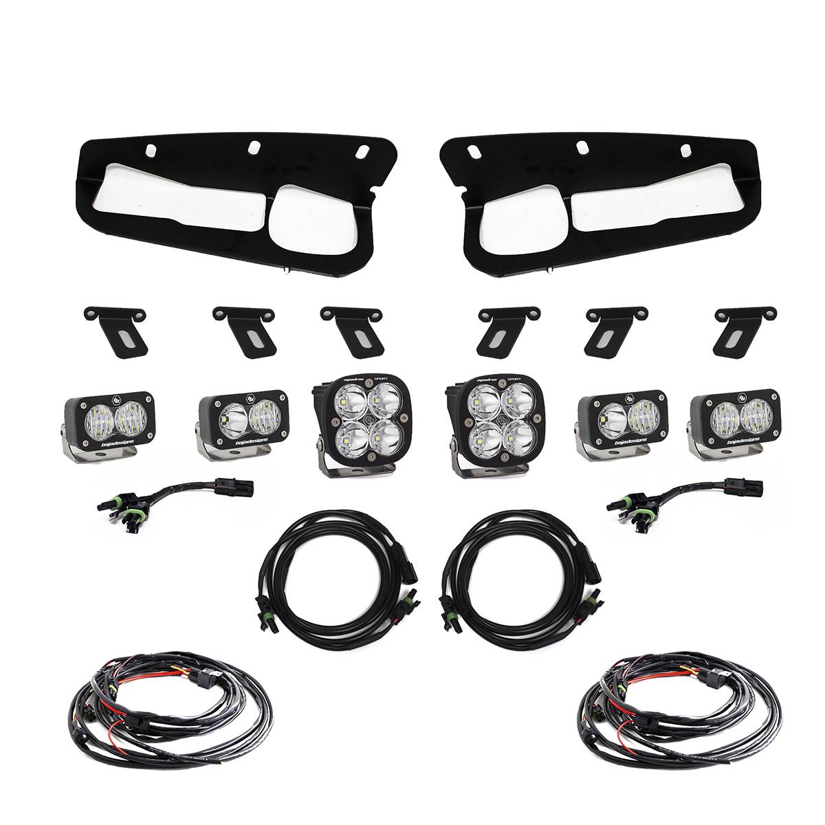 Image of Baja Designs Squadron Pro Fog Lights/Toggle For 21+ Ford Bronco W/ Steel Bumper