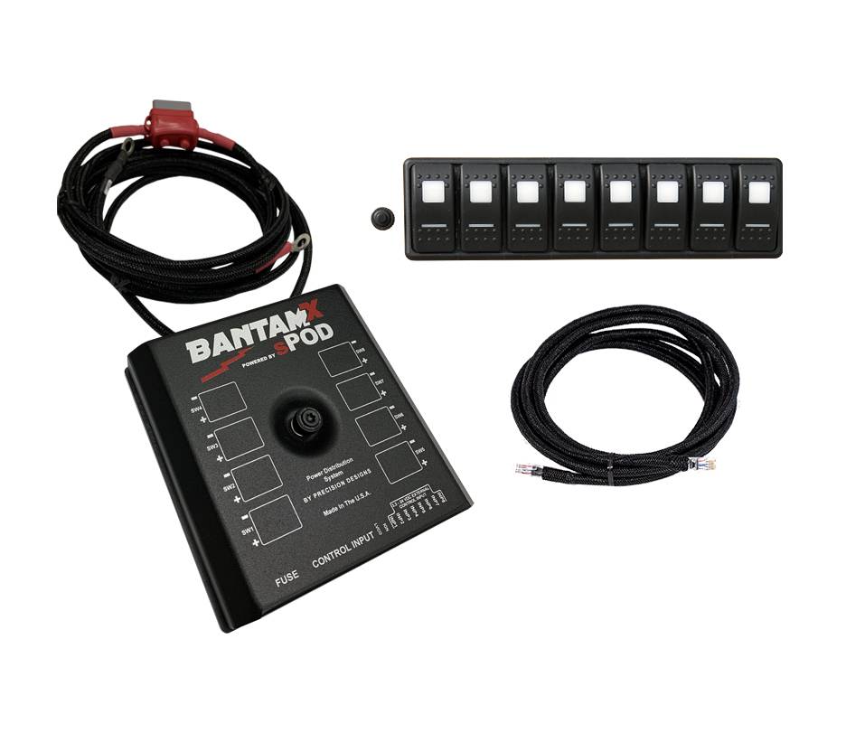Image of sPOD BantamX Bluetooth Modular Switch Panel w/ LED Switches, 84" Battery Cables
