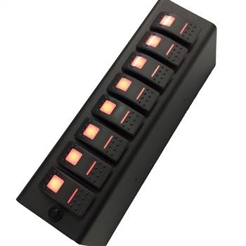 Image of sPOD Add-On Switch Panel w/ LED Switches for Touchscreen Systems Compatible with 07-08 Jeep Wrangler JK