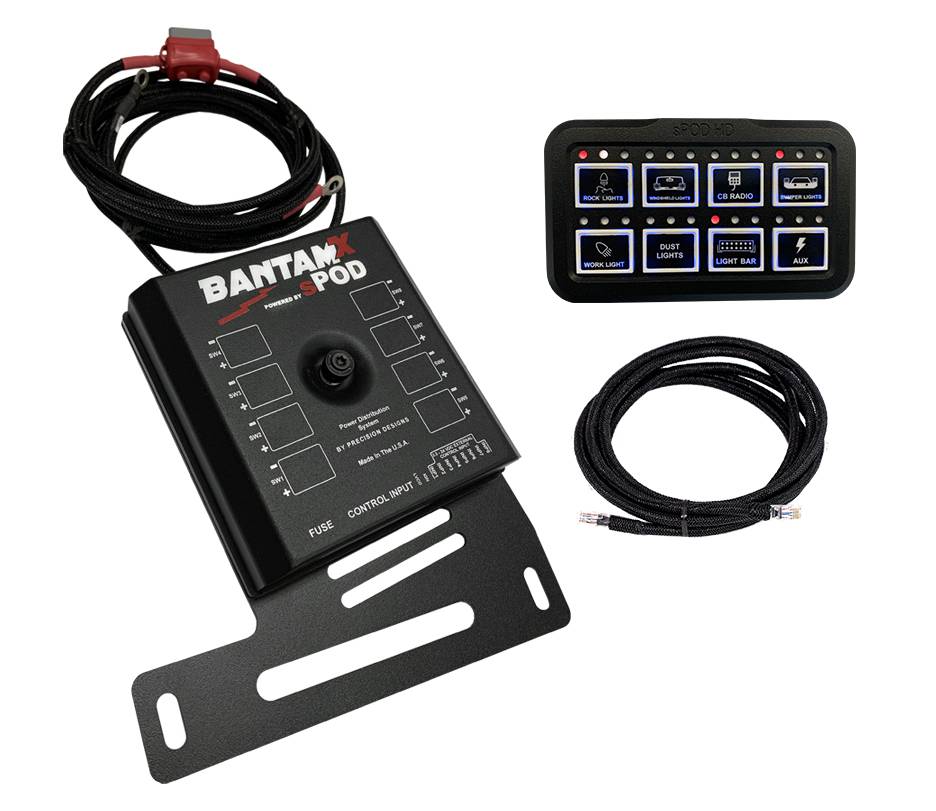 Image of sPOD BantamX Bluetooth 8 Switch HD Control Panel for 07-18 Jeep Wrangler JK