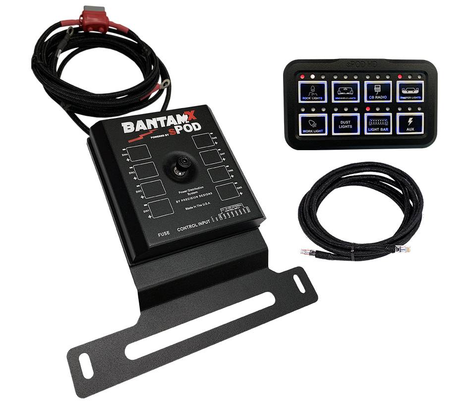 Image of sPOD BantamX Bluetooth 8 Switch HD Control Panel for 2019+ Jeep Wrangler JL / 2020+ Gladiator JT