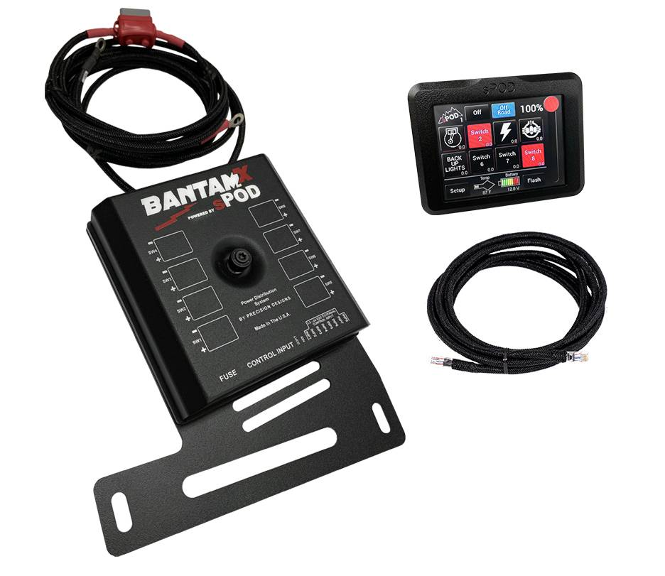 Image of sPOD BantamX Bluetooth Touchscreen Control Panel for 07-18 Jeep Wrangler JK