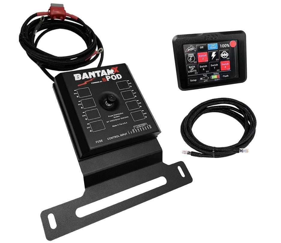 Image of sPOD BantamX Bluetooth Touchscreen Control Panel for 2019+ Jeep Wrangler JL / 2020+ Gladiator JT