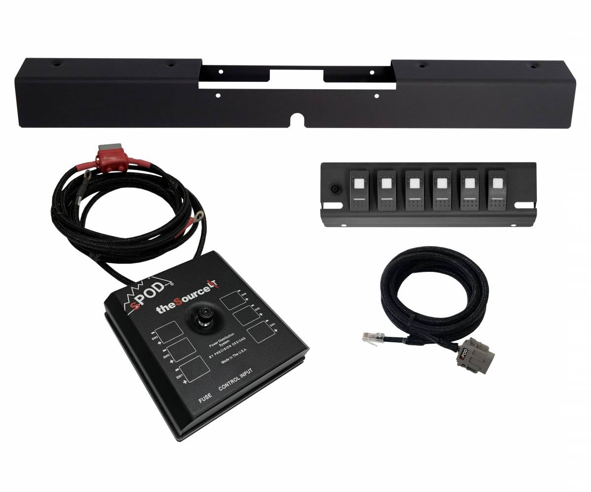 Image of sPOD SourceLT Bluetooth Switch Panel w/ LED Switches for 97-02 Jeep Wrangler TJ