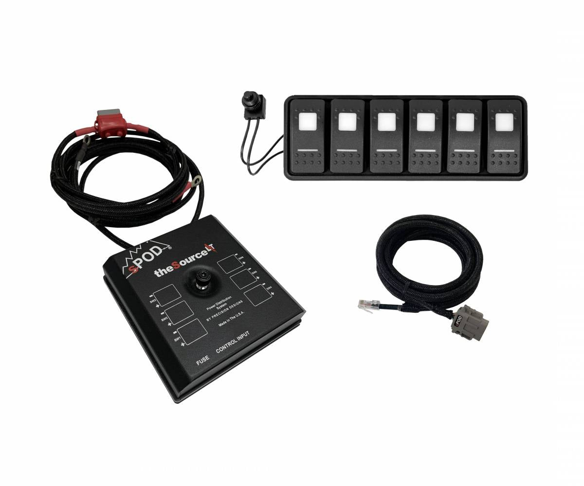 Image of sPOD SourceLT Bluetooth Modular Switch Panel w/ LED Switches & 84" Battery Cables, Universal