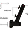 Image of BulletProof Hitches Black Flag Holder Attachment For All Class 4 & 5 Hitches