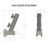 Image of BulletProof Hitches Black Flag Holder Attachment For All Class 4 & 5 Hitches