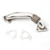 Image of Rudy's Polished Bolt-On Passenger Side Up-Pipe For 2001-2004 GM 6.6L LB7 Duramax