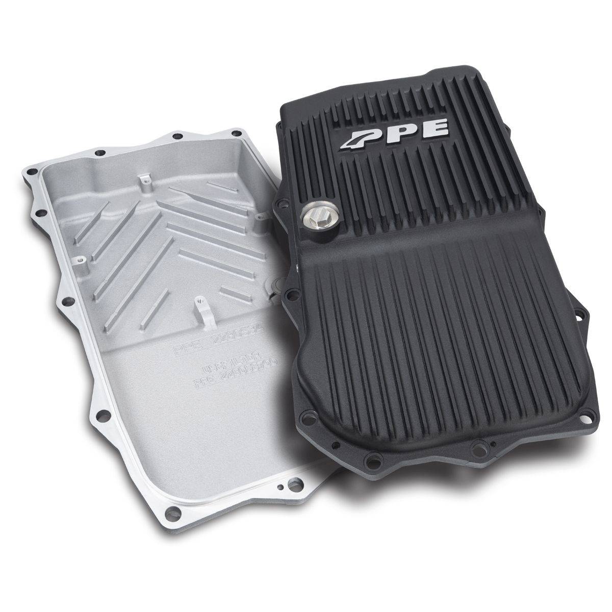 Image of PPE Black Aluminum Trans Pan For 2010+ BMW 2/3/4/5/6/7/M/X/Z Series 8-Speed Auto