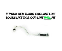 Image of Rudy's Stainless Turbo Coolant Line & Fitting For 11-16 Ford 6.7L Powerstroke