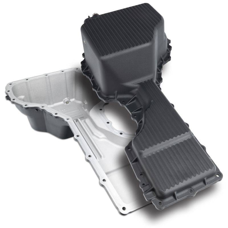 Image of PPE Black Deep Capacity Cast Aluminum Oil Pan For 17-19 Chevy/GMC 6.6L Duramax