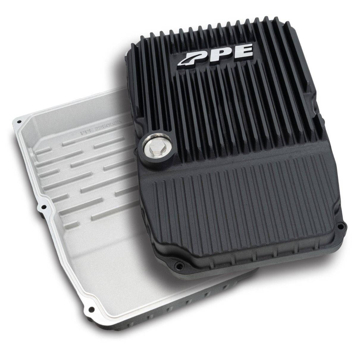 Image of PPE Heavy Duty Black Transmission Pan For 2006-2018 Dodge/Jeep WA580/W5A580/NAG1