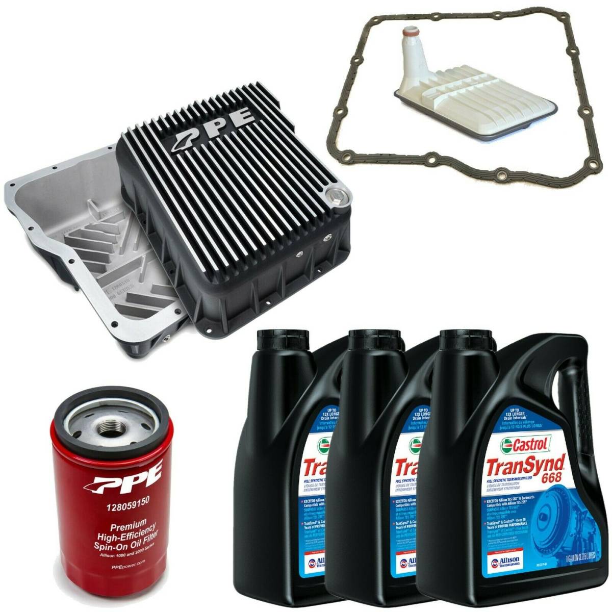 Image of ACDelco Allison 1000 Transmission Kit & PPE Brushed Deep Pan For 01-19 GM Trucks