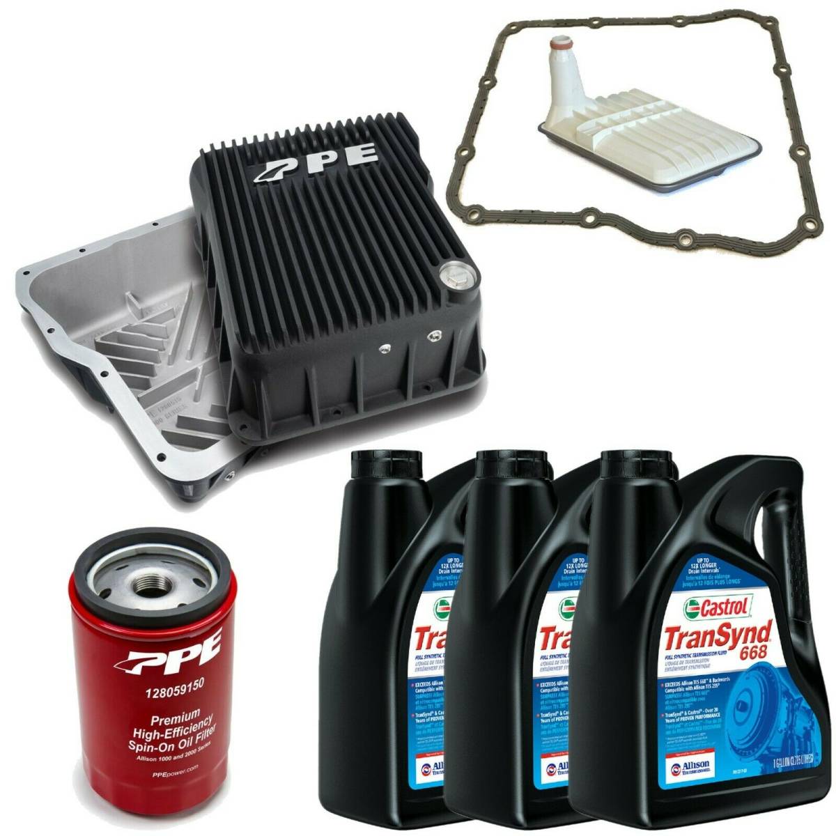 Image of ACDelco Allison 1000 Transmission Kit & PPE Black Deep Pan For 01-19 GM Trucks