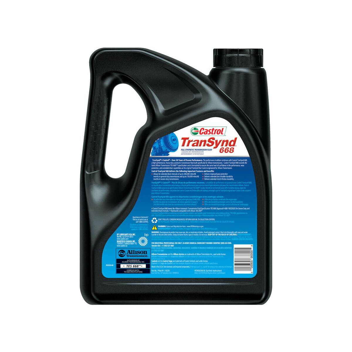 Castrol 3 Gallons Allison Transynd TES 668 Synthetic Trans Fluid