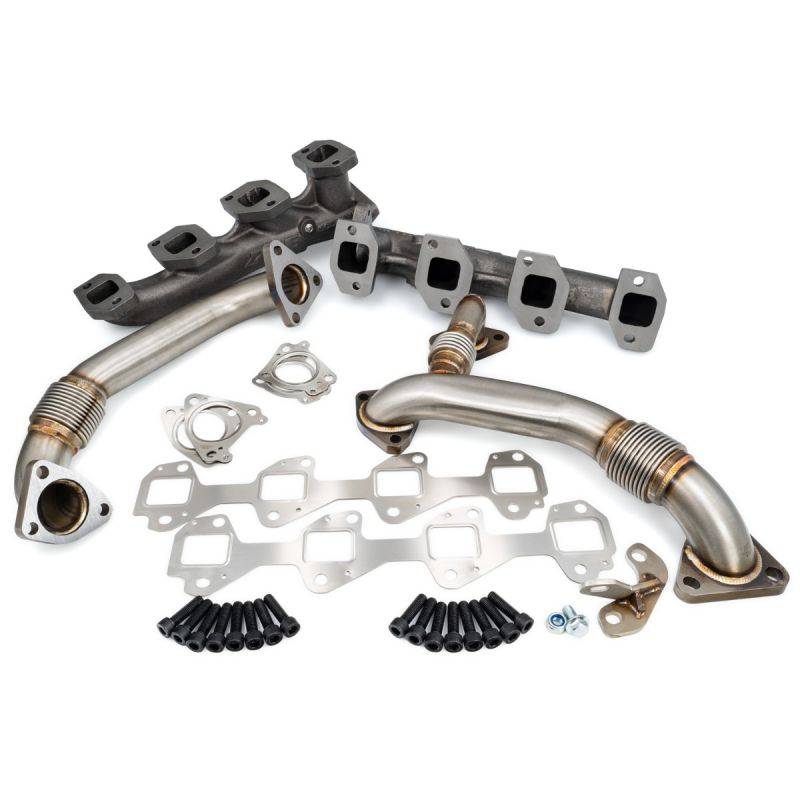 Image of PPE High Flow Exhaust Manifolds With Up Pipes For 2004.5-2005 GM LLY Duramax