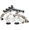 Image of PPE High Flow Exhaust Manifolds With Up Pipes For 2004.5-2005 GM LLY Duramax