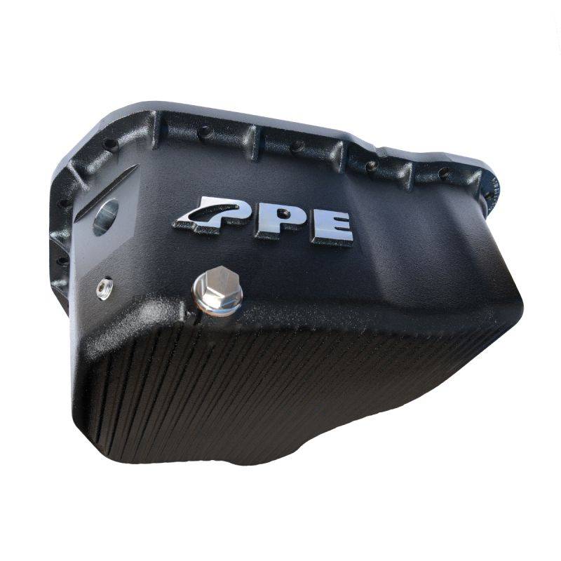 Image of PPE Black High Capacity Cast Aluminum Oil Pan For 2001-2010 6.6L Duramax