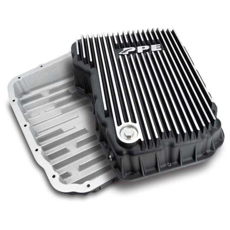 Image of PPE 68RFE Brushed Transmission Pan For 2007.5-2021 Dodge Ram 6.7L Cummins Diesel