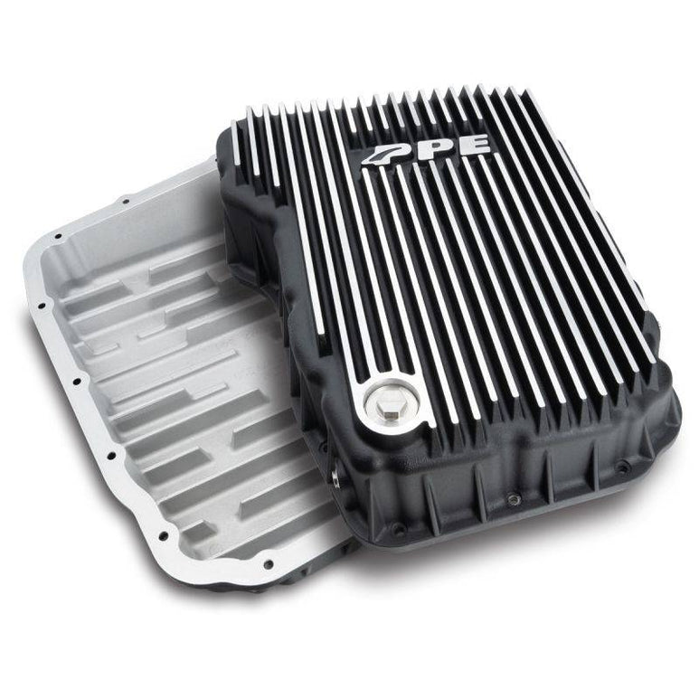 Image of PPE 68RFE Brushed Transmission Pan For 2007.5-2021 Dodge Ram 6.7L Cummins Diesel