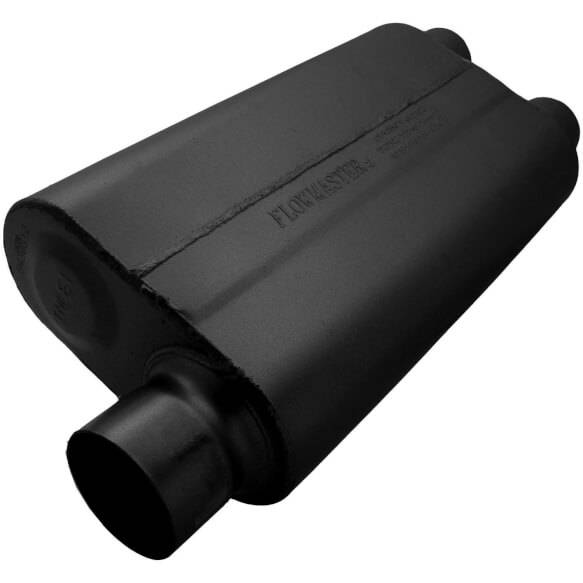Image of Flowmaster 50 Series Delta Flow 3" Offset in 2.5" Dual Out Universal Muffler
