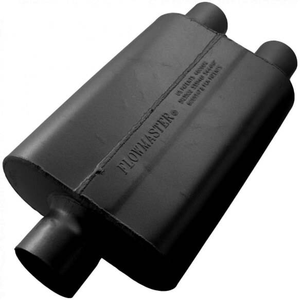 Image of Flowmaster 40 Series Delta Flow 3" Center In 2.5" Dual Out Universal Muffler