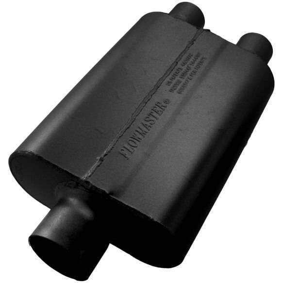 Image of Flowmaster 40 Series Delta Flow 3" Center In 2.25" Dual Out Universal Muffler