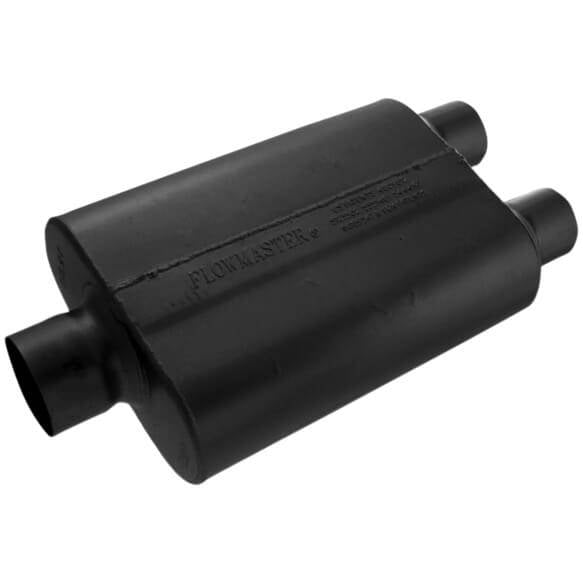 Image of Flowmaster 40 Series 3" Center In 2.5" Dual Out Aggressive Chambered Muffler
