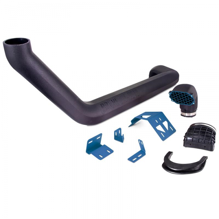 Image of Borne Off-Road Snorkel Kit W/ Blue Brackets For 18+ Jeep Wrangler JL - Gladiator JT 2.0L/3.6L