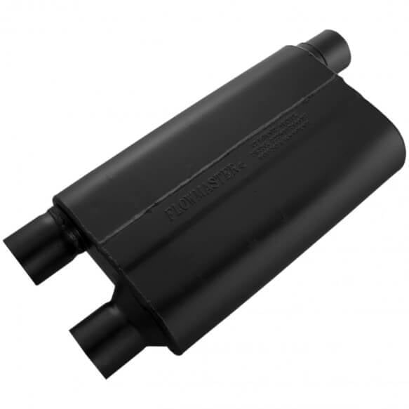 Image of Flowmaster 80 Series 2.5" Offset In 2.5" Dual Out Universal Chambered Muffler