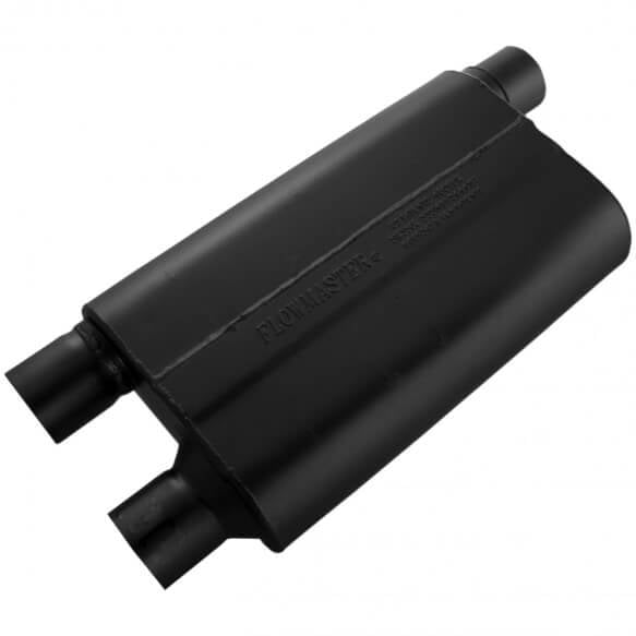 Image of Flowmaster 80 Series Stainless 2.5" Offset In 2.5" Dual Out Universal Muffler
