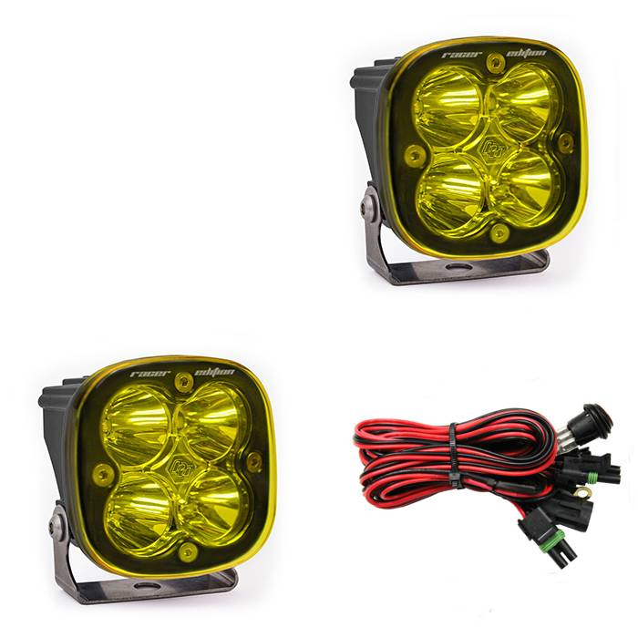 Image of Baja Designs Squadron Racer Edition Amber 4300 Lumens LED Spot Light Pods - Pair