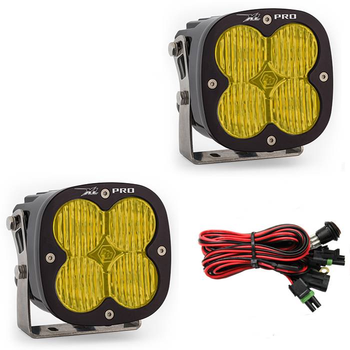 Image of Baja Designs XL Pro Amber LED Wide Cornering Light Pods 4,600 Lumens - Pair