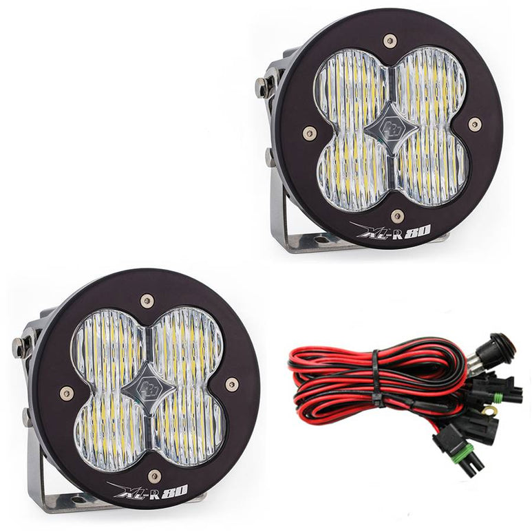 Image of Baja Designs XL-R 80 LED Clear Wide Cornering Light Pods 9,500 Lumens - Pair