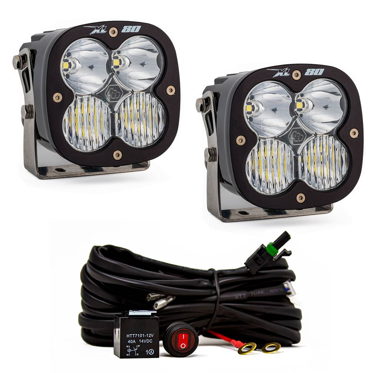 Image of Baja Designs XL80 LED Clear Driving/Combo Light Pods 9,500 Lumens - Pair