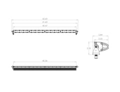 Image of Baja Designs S8 40" White Work/Scene Light Bar 704006 - 25,400 Lumens