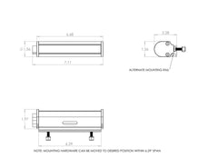 Image of Baja Designs RTL-M 6" Red LED Light Bar With No License Plate Light - 100602