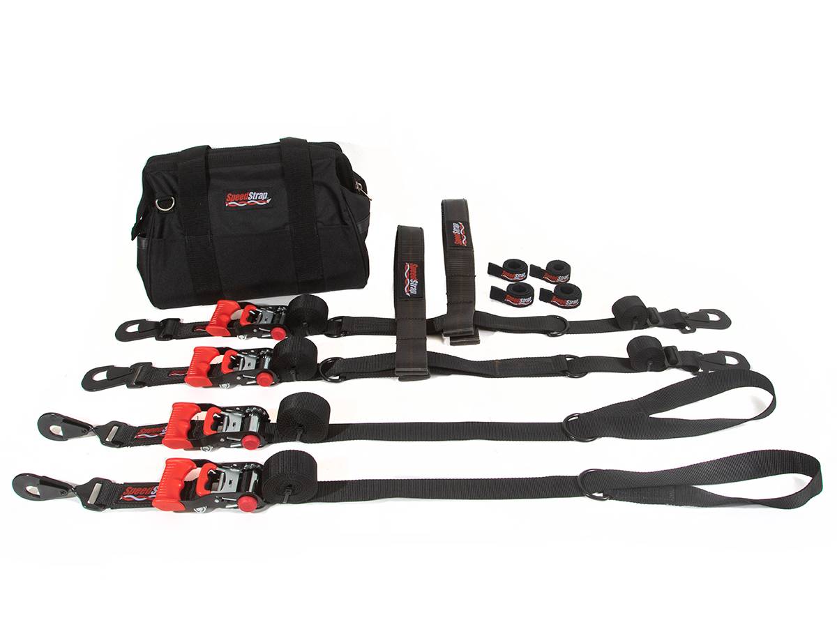 Image of SpeedStrap Ultimate UTV 1.5" Black Ratchet Strap Tire Tie-Down Kit 71720