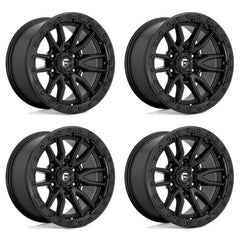 Image of (4) 20x9 Fuel Rebel 6 Matte Black Wheels 6X139.7 +1MM Offset For Ford GM Toyota