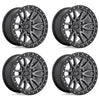 Image of (4) 20x9 Fuel Rebel 6 Matte Gunmetal Wheels 6X139.7 +1MM Offset For Ford GM