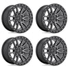 Image of (4) 20x10 Fuel Rebel 6 Matte Gunmetal Wheels 6X139.7 -18MM Offset For Ford GM