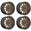 Image of (4) 22x10 Fuel Rebel 6 Matte Bronze Wheels 6X139.7 -13MM Offset For Ford GM